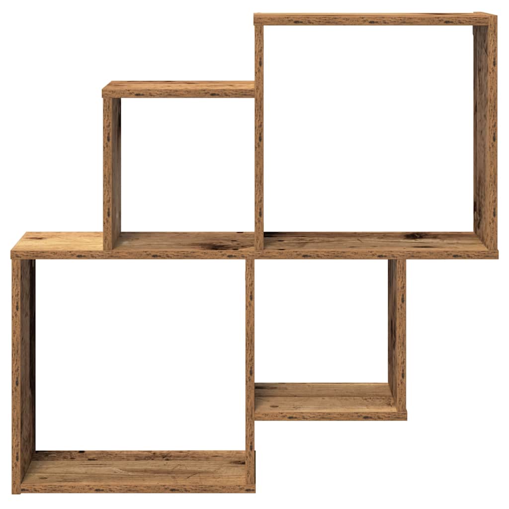 Étagère murale vieux bois 80x15x78,5 cm bois d'ingénierie - XIOS
