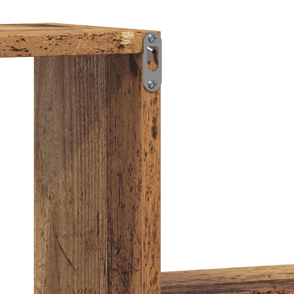 Étagères murales 2 pcs vieux bois 100x15x20cm bois d'ingénierie - XIOS