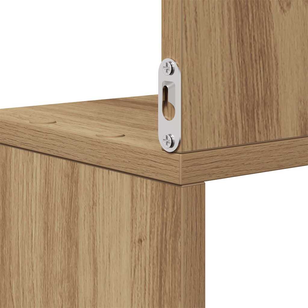 Étagère d'angle murale chêne artisanal 20x20x127,5 cm - XIOS