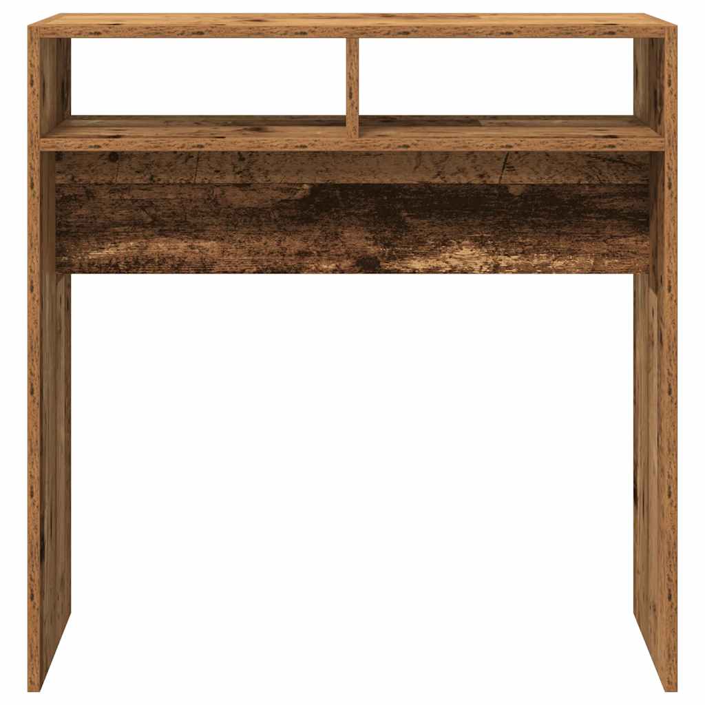 Table console vieux bois 78x30x80 cm bois d'ingénierie - XIOS