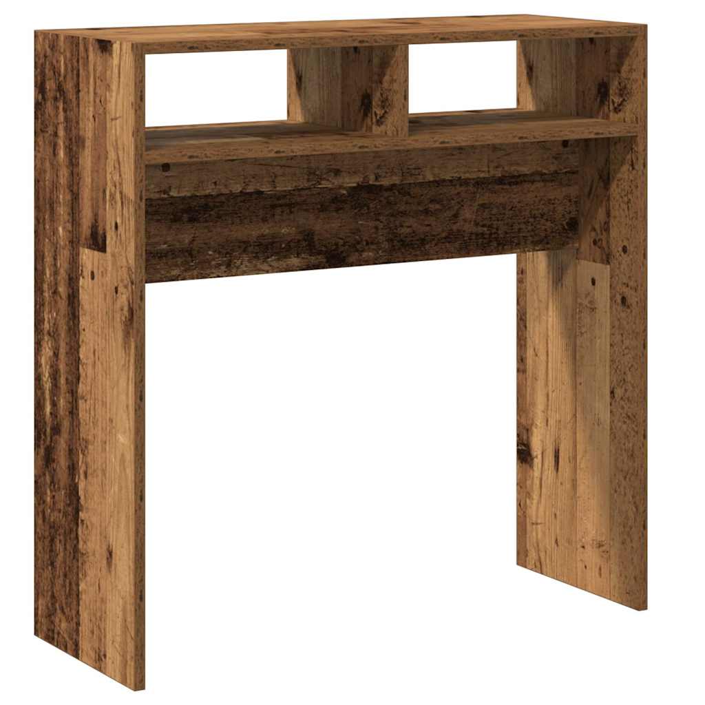 Table console vieux bois 78x30x80 cm bois d'ingénierie - XIOS