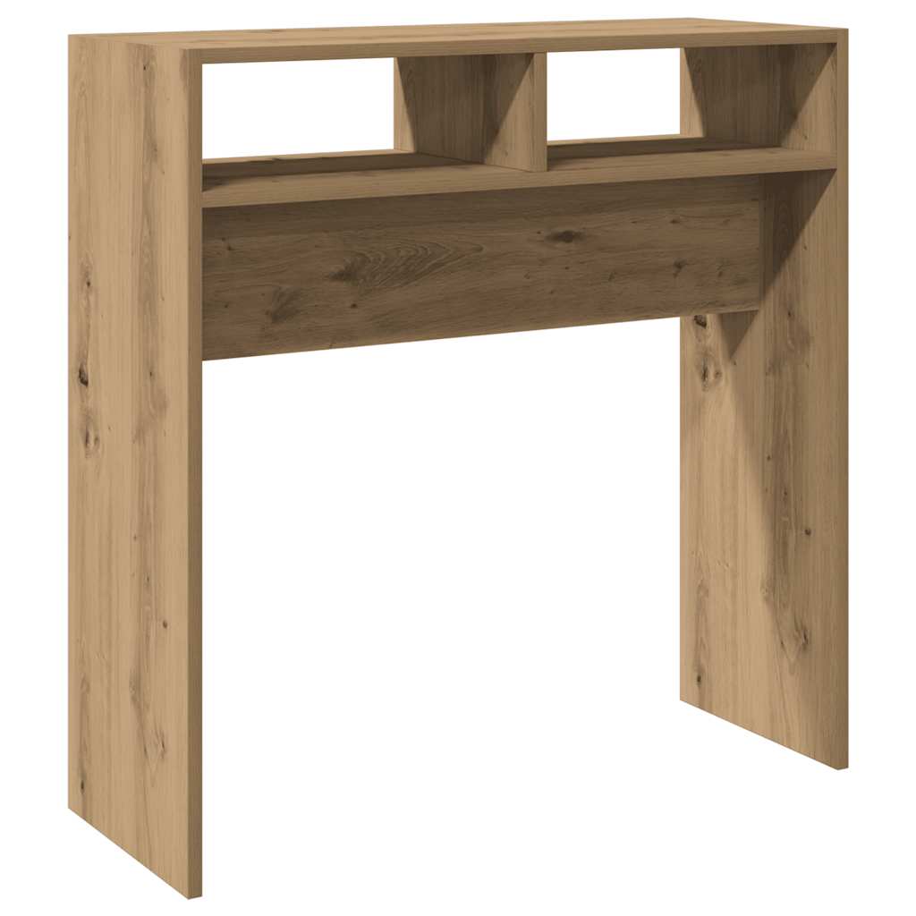 Table console chêne artisanal 78x30x80 cm bois d'ingénierie - XIOS