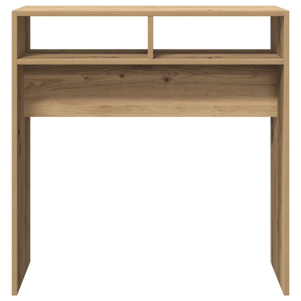 Table console chêne artisanal 78x30x80 cm bois d'ingénierie
