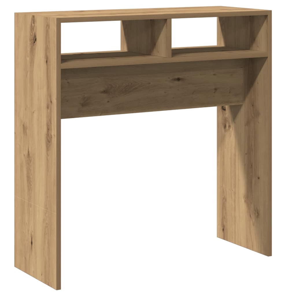 Table console chêne artisanal 78x30x80 cm bois d'ingénierie - XIOS