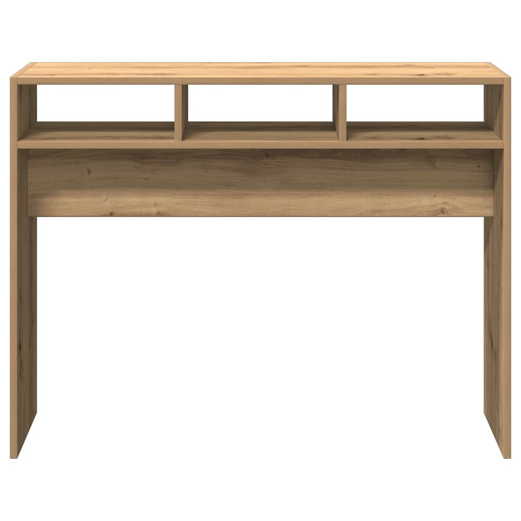 Table console chêne artisanal 105x30x80 cm bois d'ingénierie - XIOS