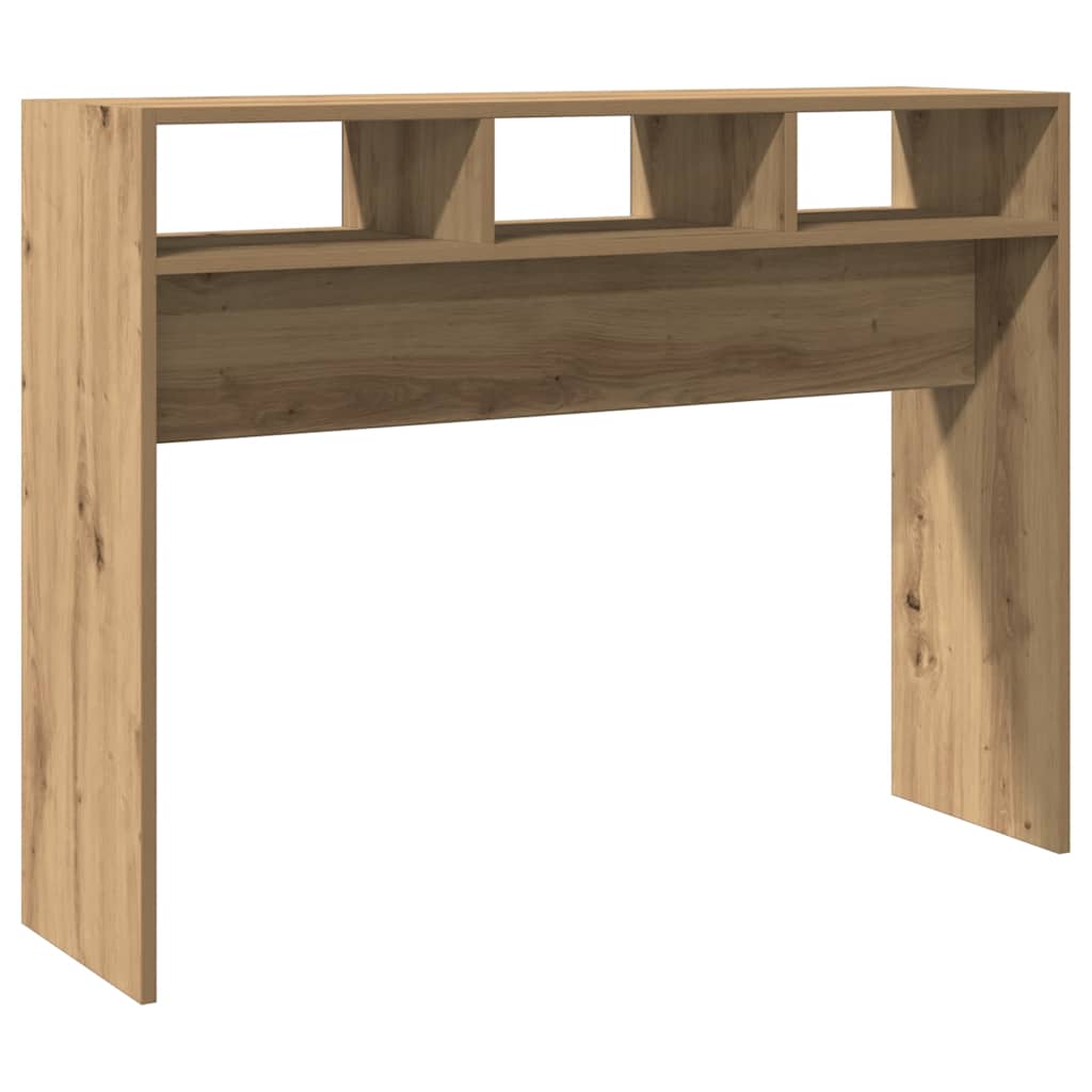Table console chêne artisanal 105x30x80 cm bois d'ingénierie - XIOS