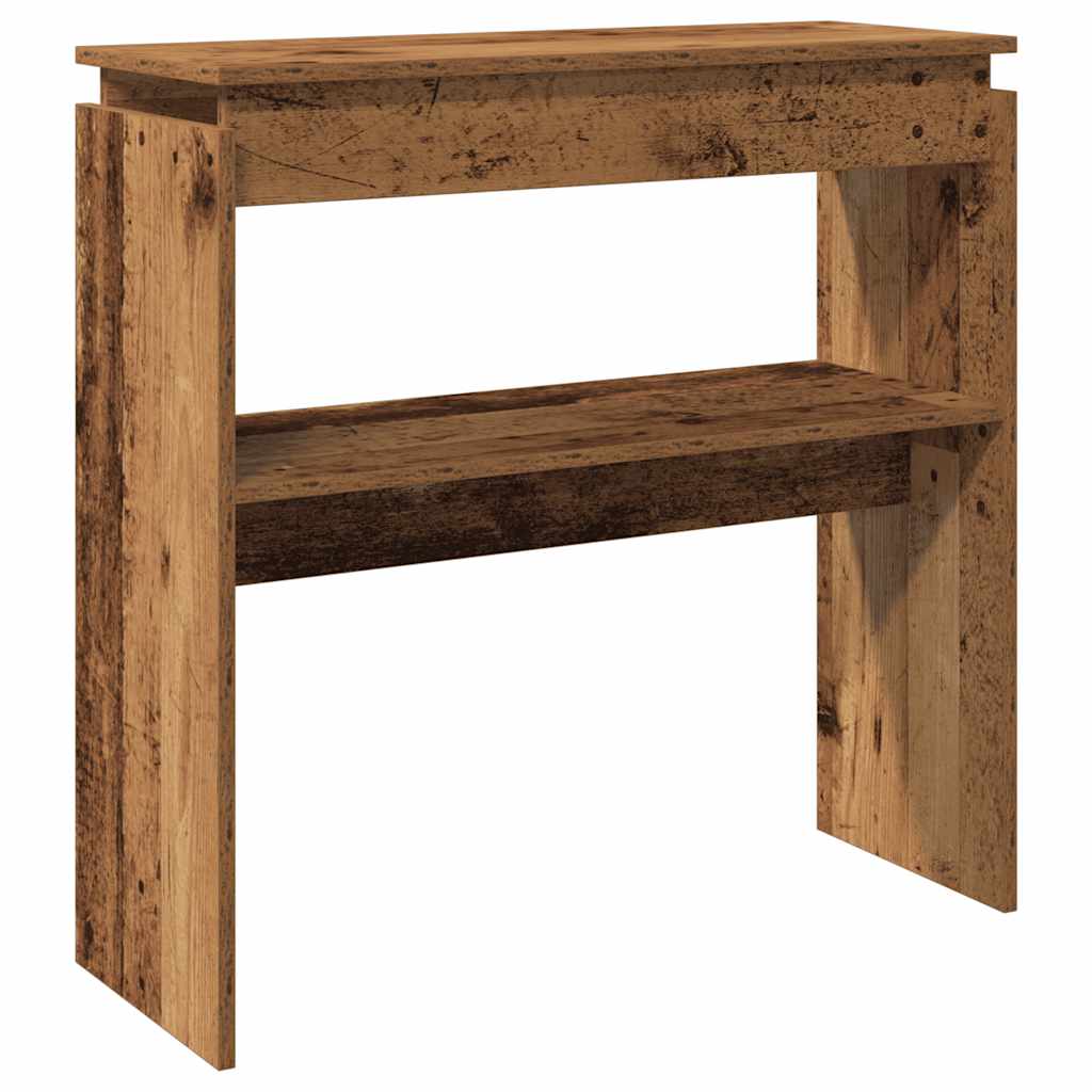 Table console vieux bois 80 x 30 x 80 cm bois d'ingénierie - XIOS