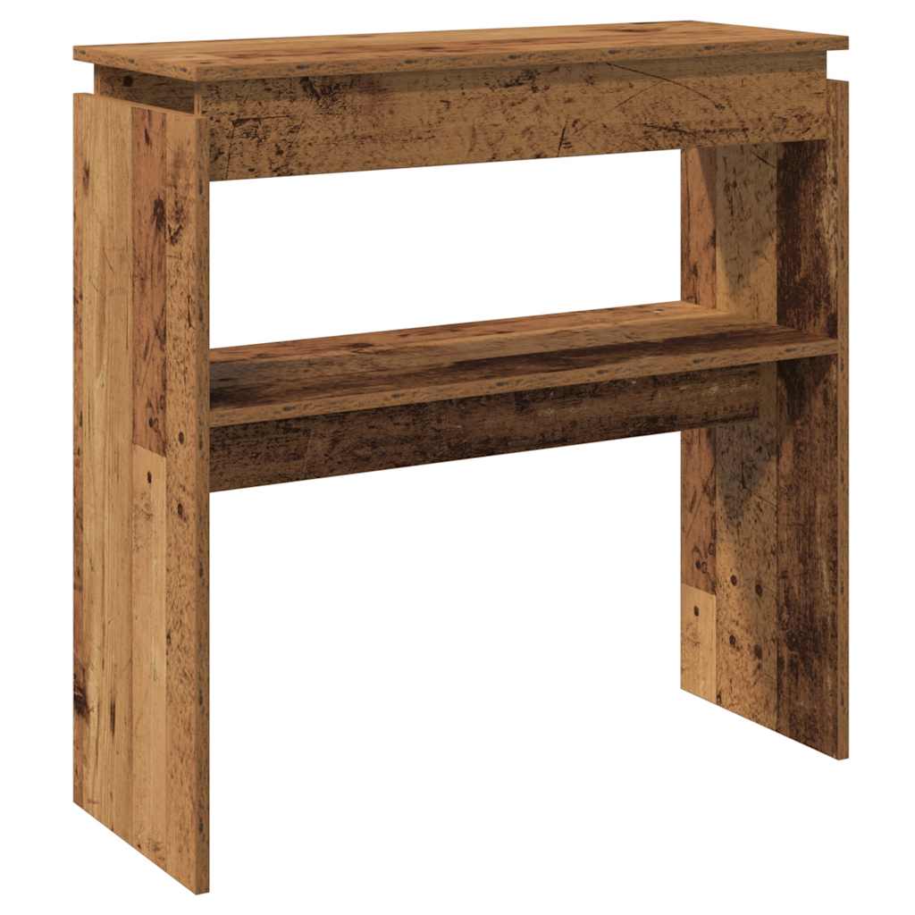 Table console vieux bois 80 x 30 x 80 cm bois d'ingénierie - XIOS