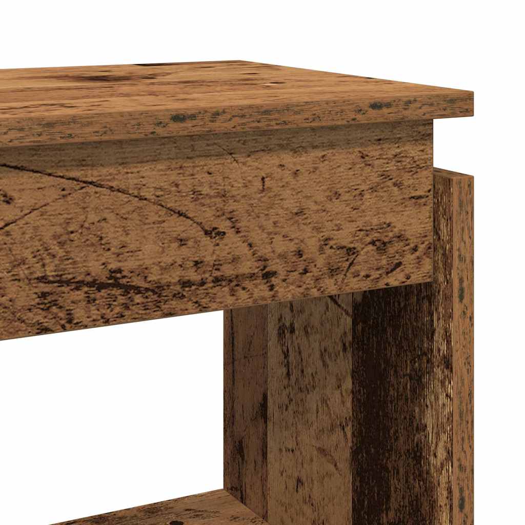 Table console vieux bois 80 x 30 x 80 cm bois d'ingénierie - XIOS