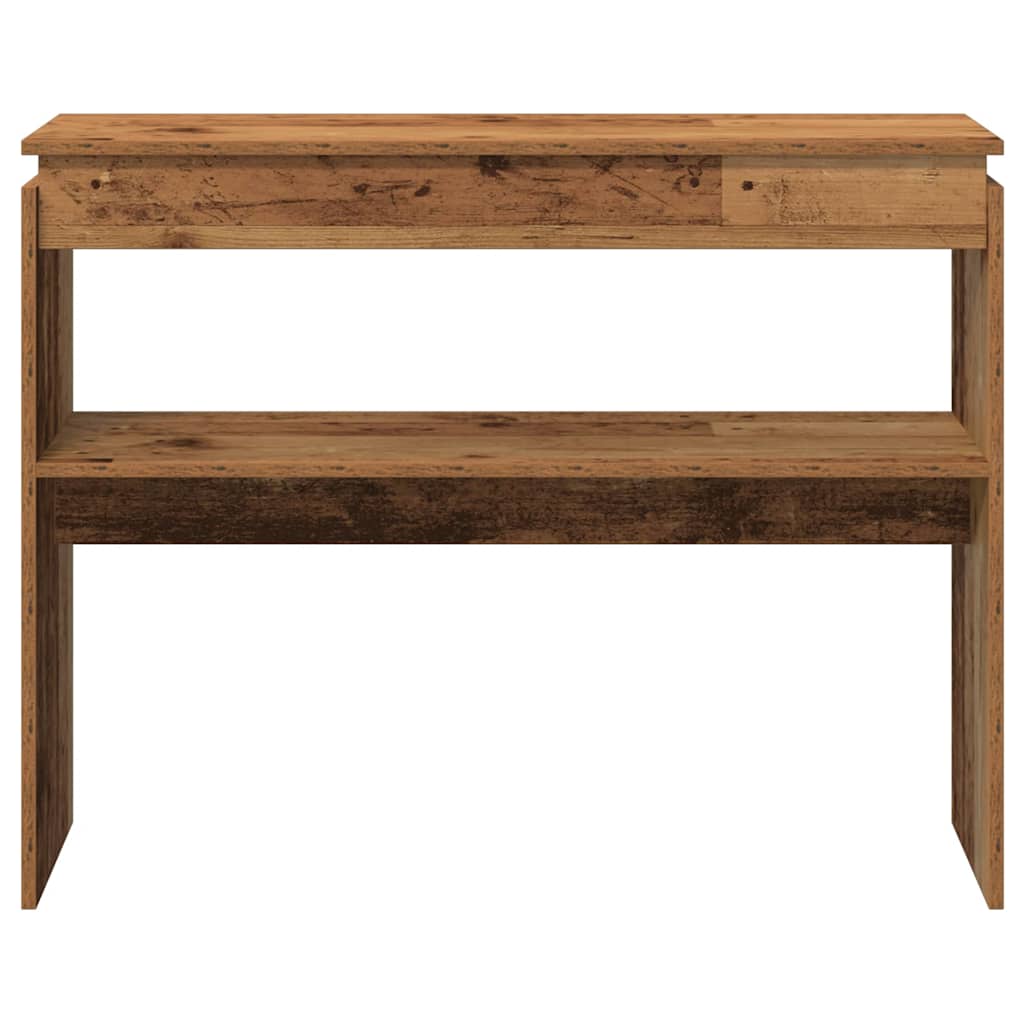 Table console vieux bois 102x30x80 cm bois d'ingénierie - XIOS