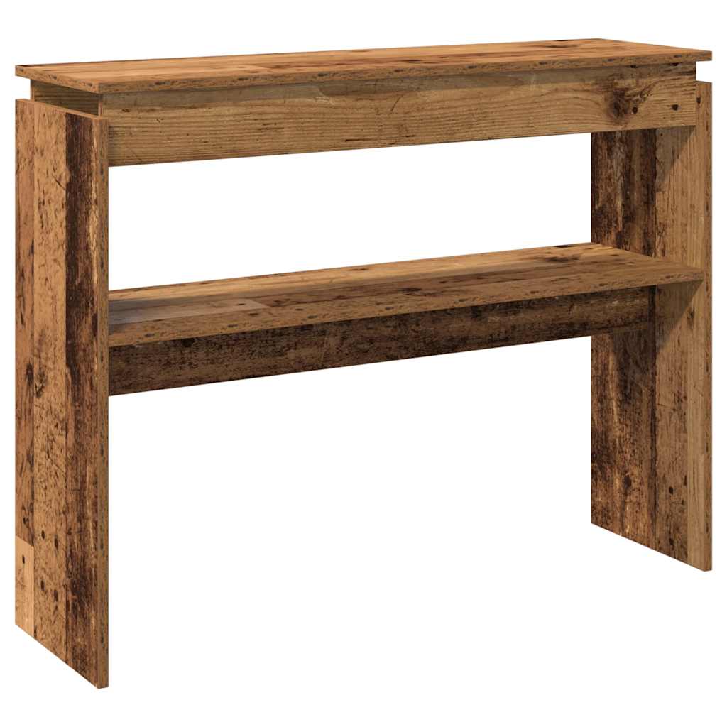 Table console vieux bois 102x30x80 cm bois d'ingénierie - XIOS