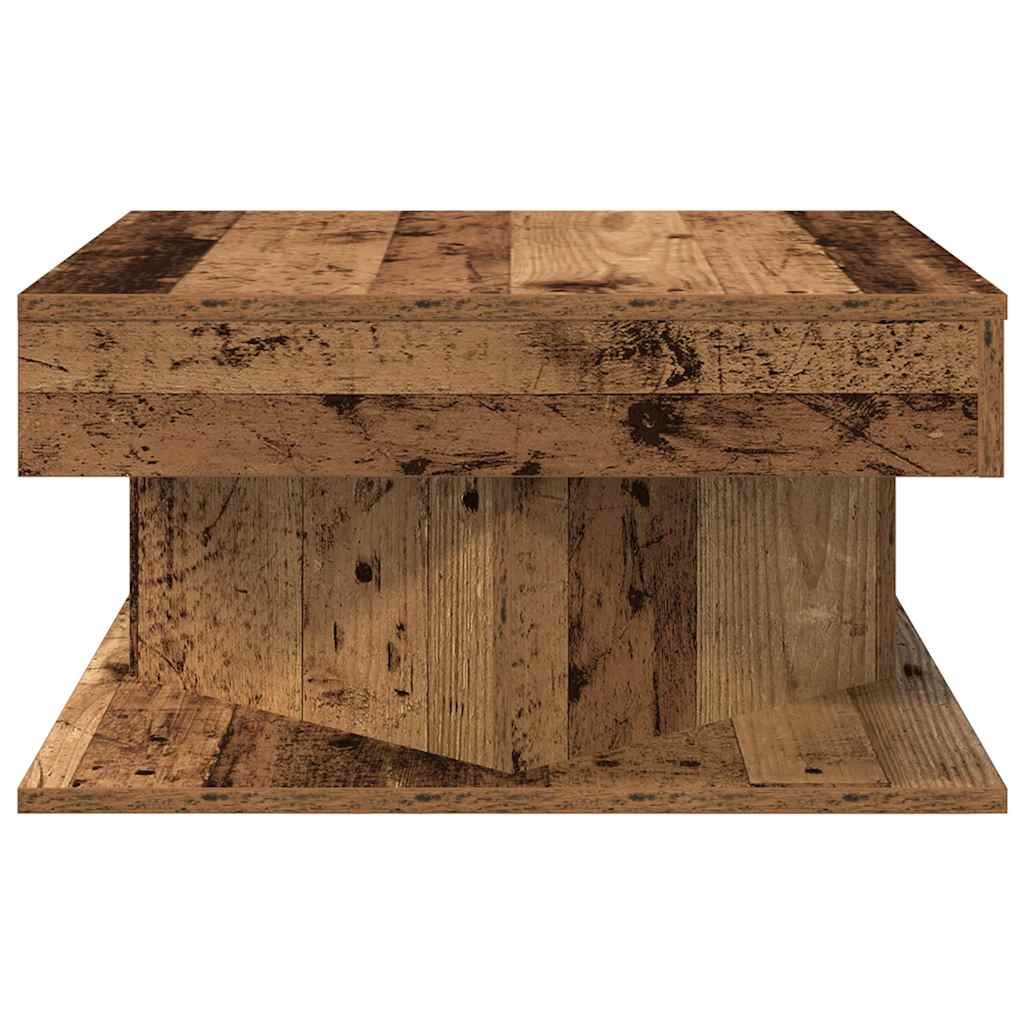 Table basse vieux bois 55x55x30 cm bois d'ingénierie - XIOS