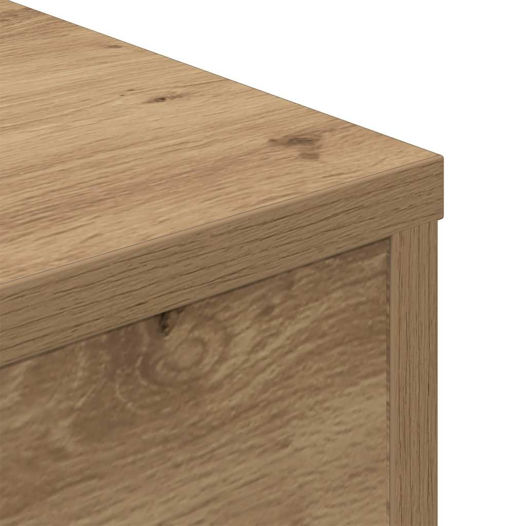 Table basse chêne artisanal 55x55x30 cm bois d'ingénierie - XIOS