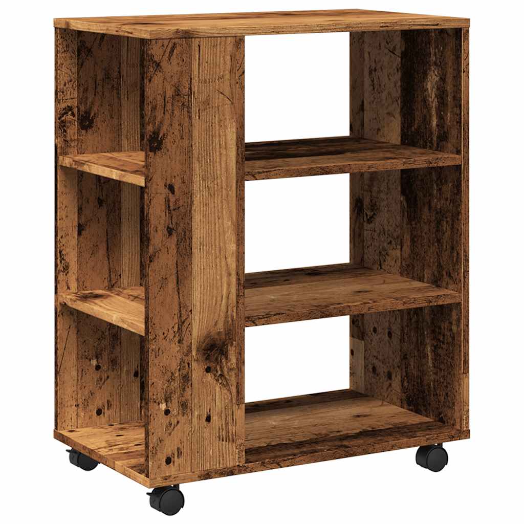 Armoire à roulettes vieux bois 60x35x75 cm bois d'ingénierie - XIOS