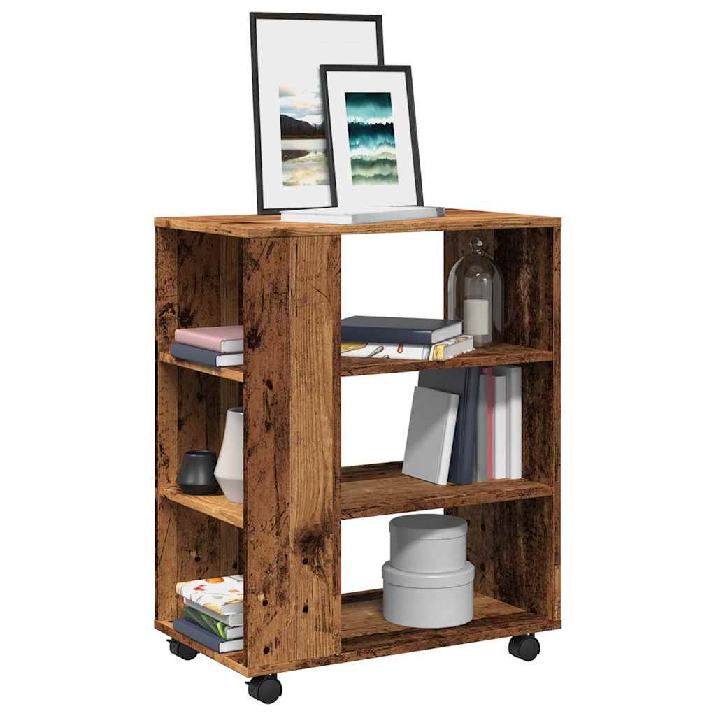 Armoire à roulettes vieux bois 60x35x75 cm bois d'ingénierie - XIOS