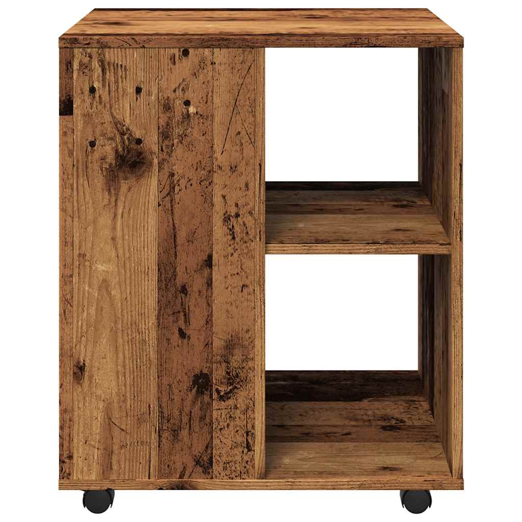 Armoire à roulettes vieux bois 60x53x72 cm bois d'ingénierie - XIOS