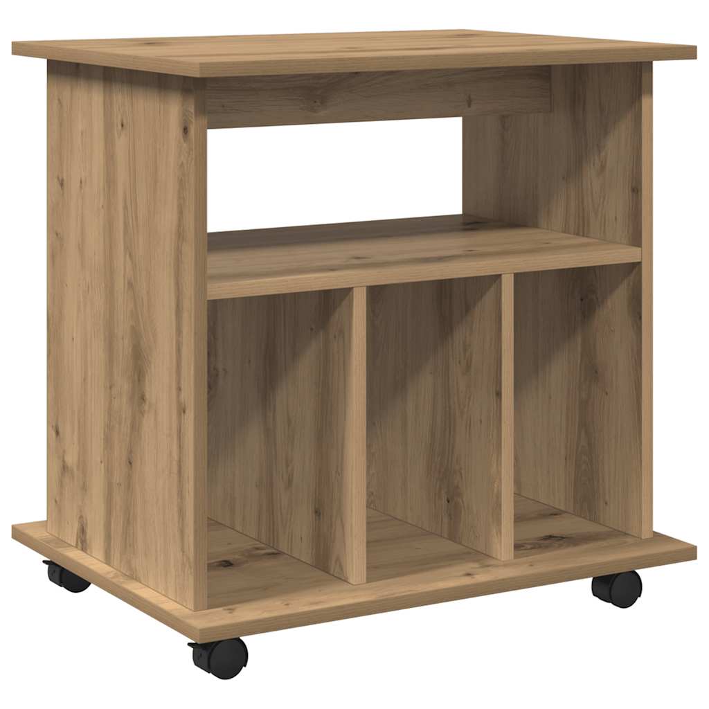 Armoire roulante chêne artisanal 60x45x60 cm bois d'ingénierie - XIOS