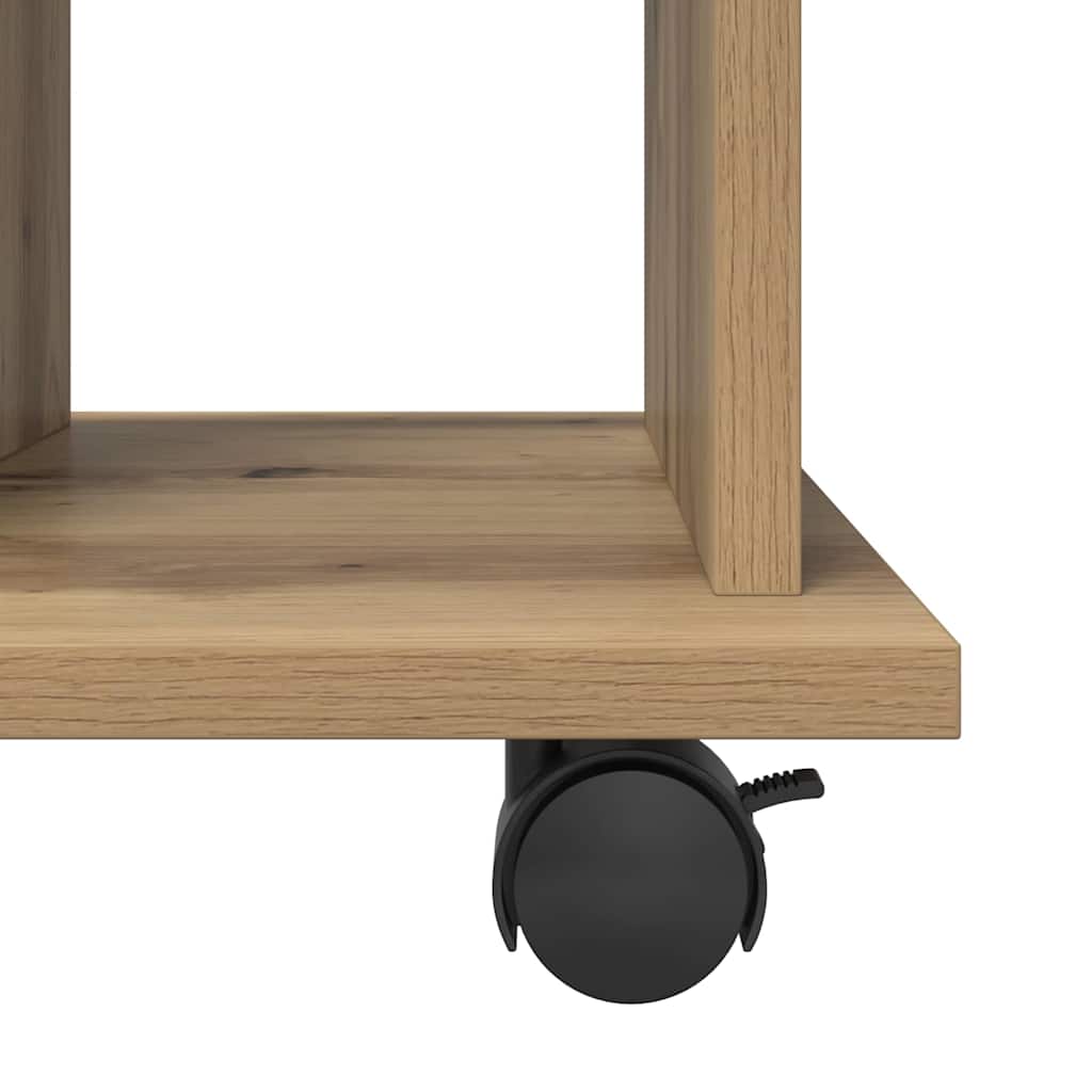 Armoire roulante chêne artisanal 60x45x60 cm bois d'ingénierie - XIOS