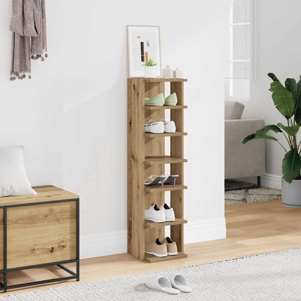 Armoire à chaussures chêne artisanal bois d'ingénierie - XIOS