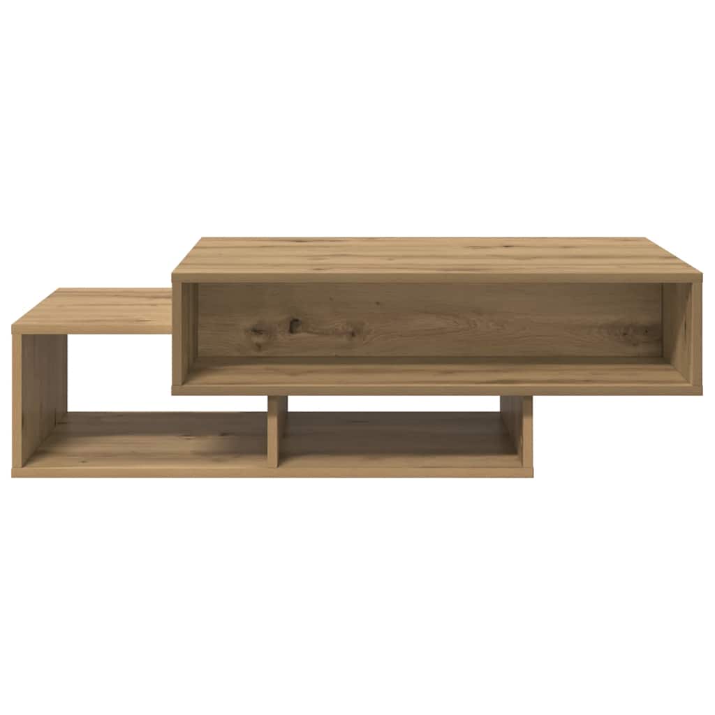 Table basse chêne artisanal 105x55x32 cm bois d'ingénierie - XIOS
