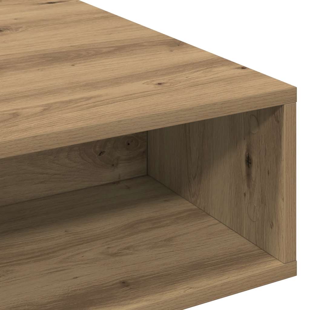 Table basse chêne artisanal 105x55x32 cm bois d'ingénierie - XIOS