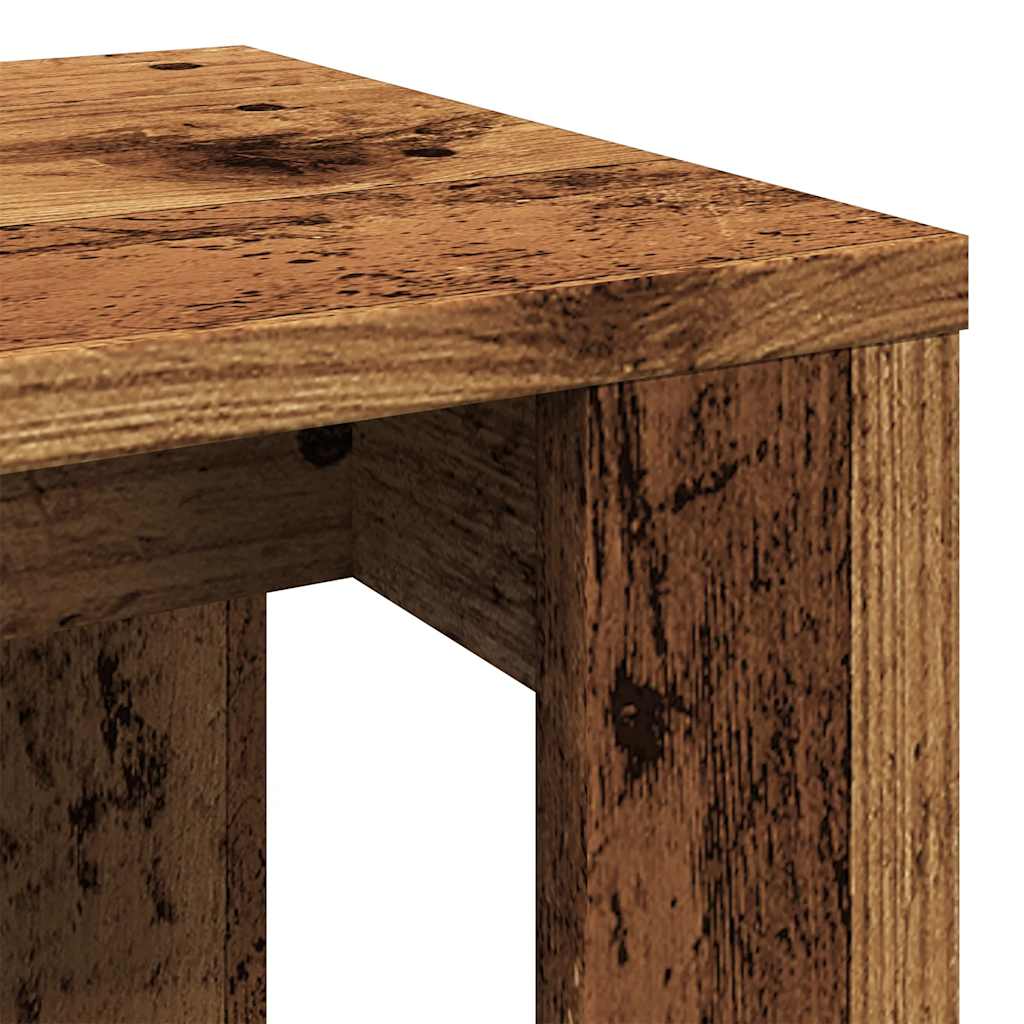 Tables gigognes 3 pcs vieux bois bois d'ingénierie - XIOS