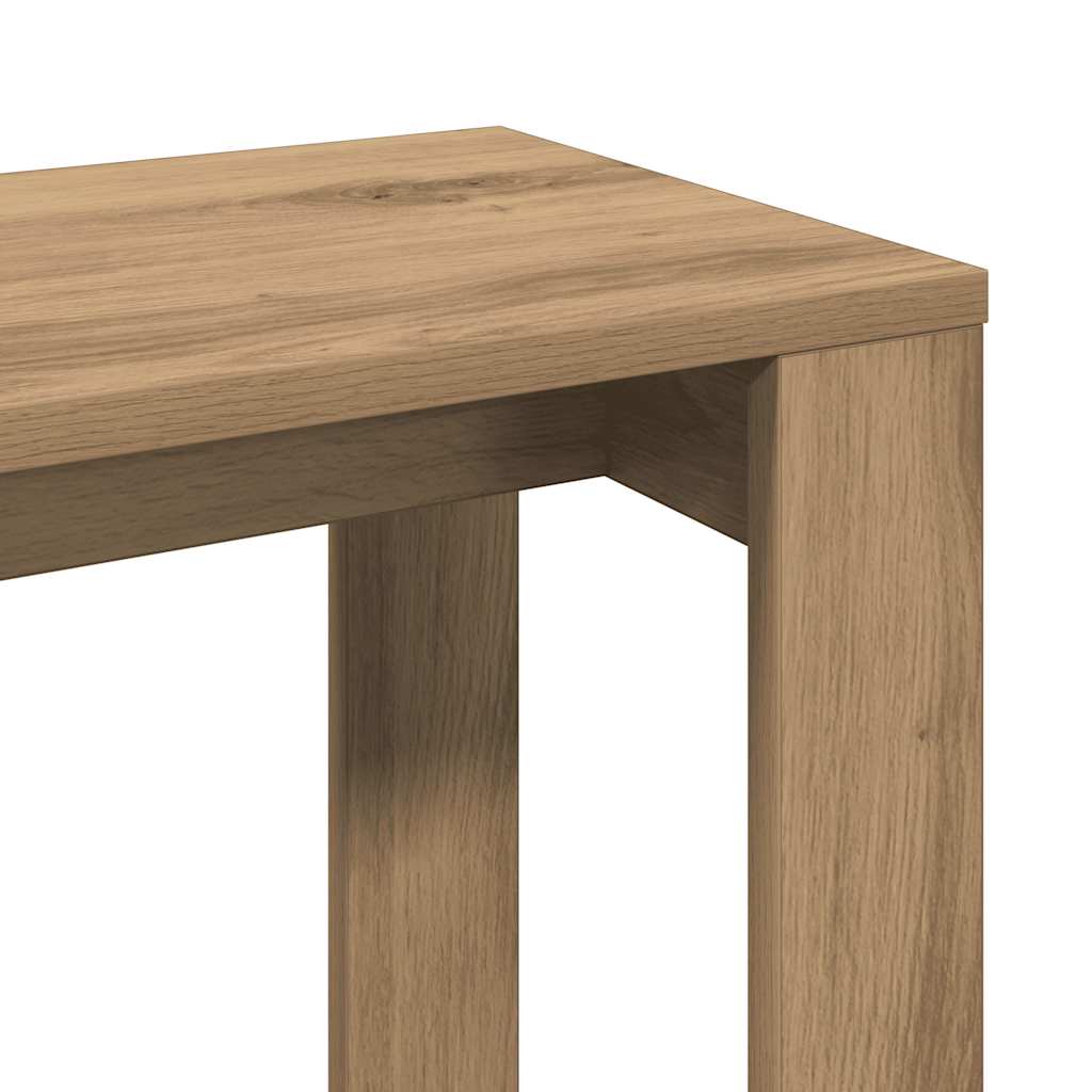 Tables gigognes 3 pcs chêne artisanal bois d'ingénierie - XIOS