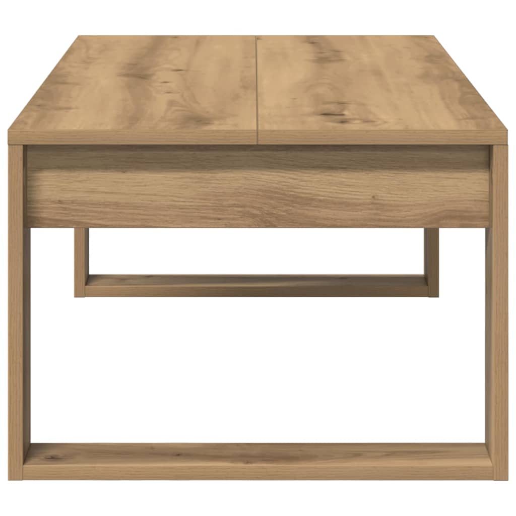 Table basse chêne artisanal 102x50x35 cm bois d'ingénierie - XIOS