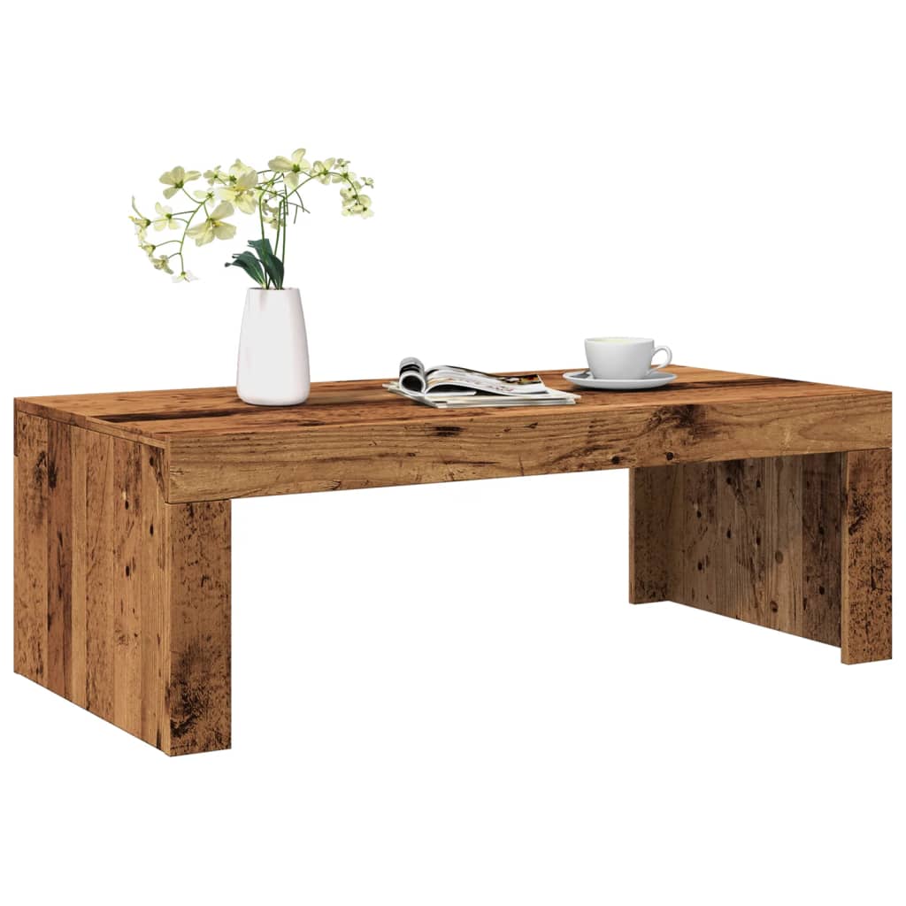 Table basse vieux bois 102x50x35 cm bois d'ingénierie - XIOS