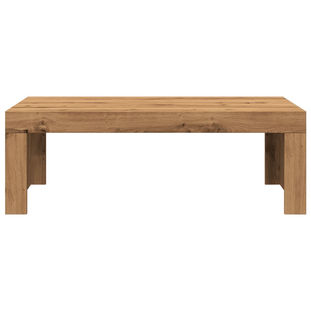 Table basse chêne artisanal 102x50x35 cm bois d'ingénierie - XIOS