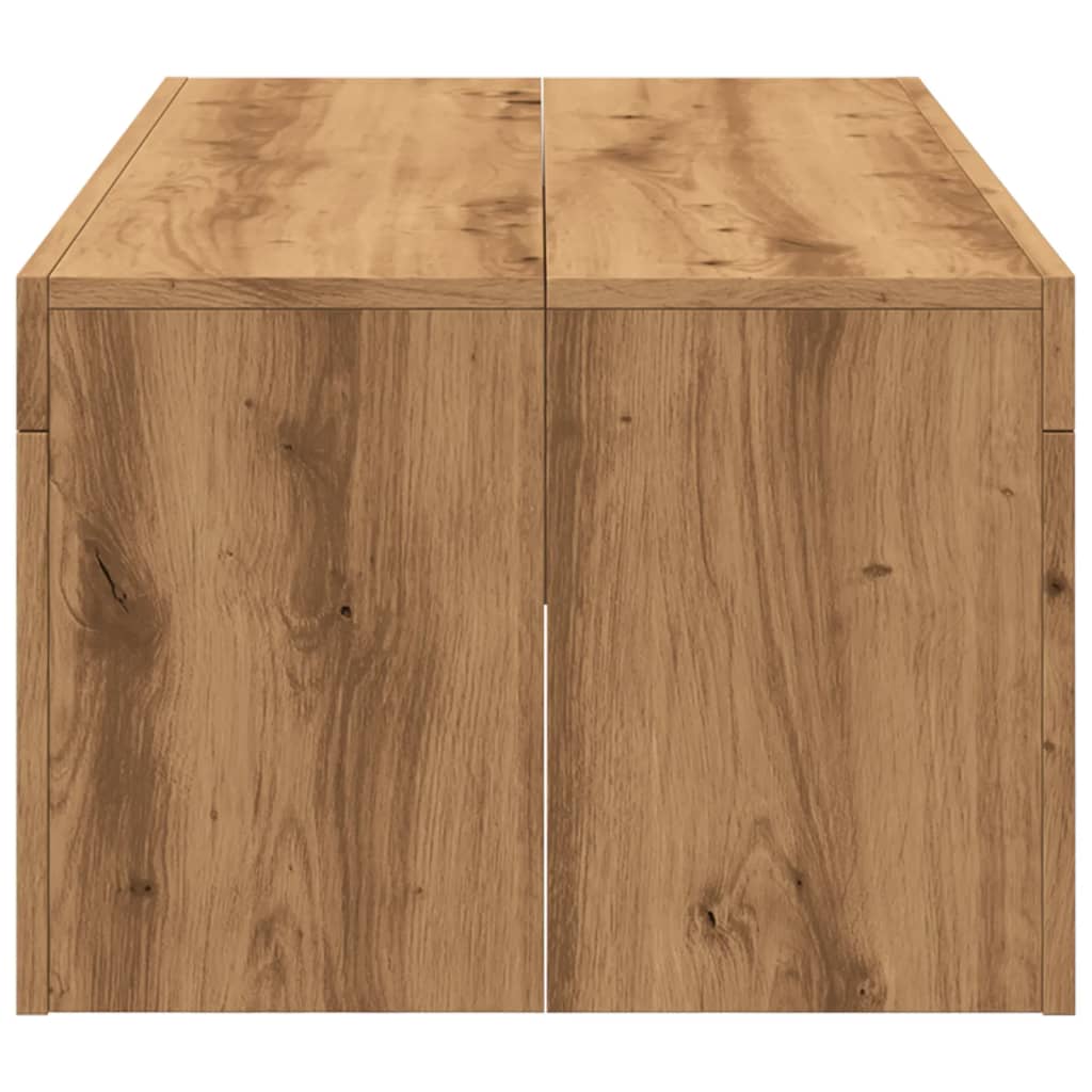 Table basse chêne artisanal 102x50x35 cm bois d'ingénierie - XIOS
