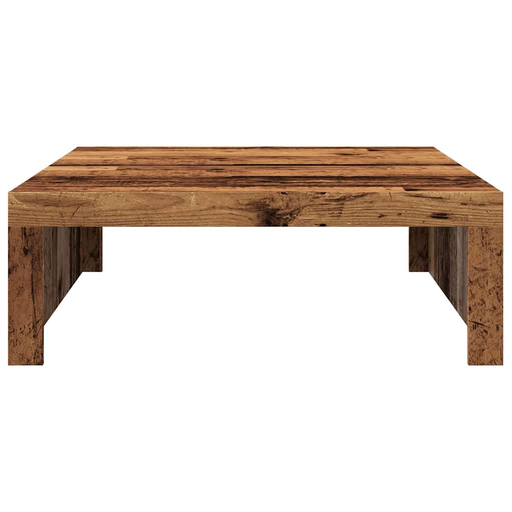 Table basse vieux bois 100x100x35 cm bois d'ingénierie - XIOS