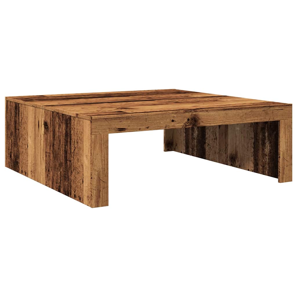 Table basse vieux bois 100x100x35 cm bois d'ingénierie - XIOS