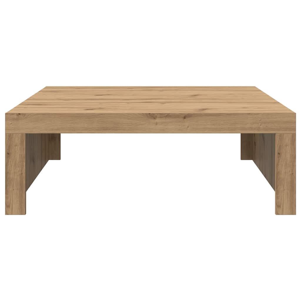 Table basse chêne artisanal 100x100x35 cm bois d'ingénierie - XIOS