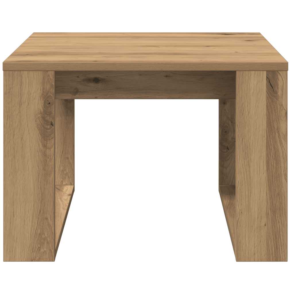 Table d'appoint chêne artisanal 50x50x35 cm bois d'ingénierie - XIOS