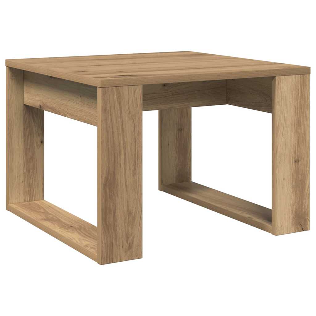 Table d'appoint chêne artisanal 50x50x35 cm bois d'ingénierie - XIOS