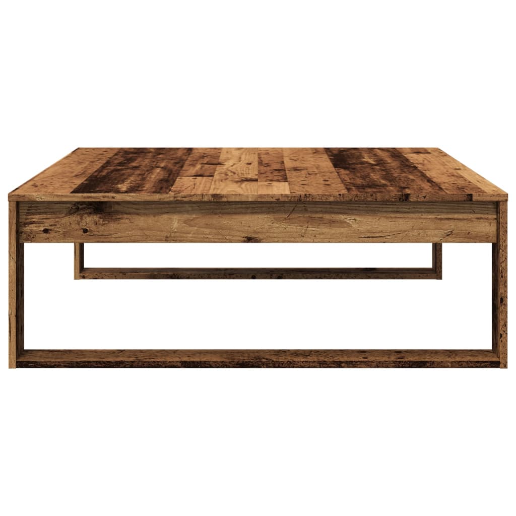 Table basse vieux bois 100x100x35 cm bois d'ingénierie - XIOS