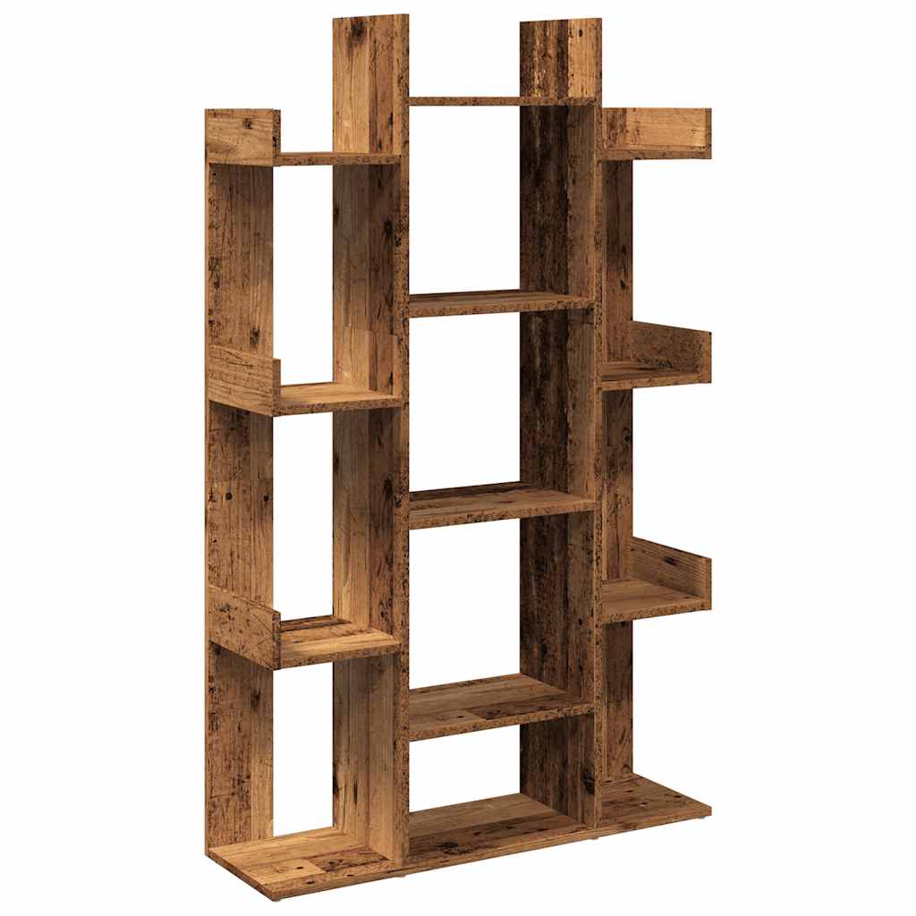 Bibliothèque vieux bois 86x25,5x140 cm bois d'ingénierie - XIOS