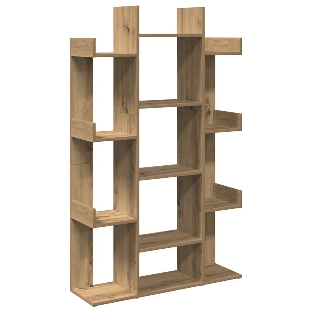 Bibliothèque chêne artisanal 86x25,5x140 cm bois d'ingénierie - XIOS