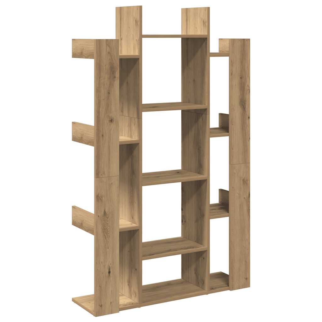 Bibliothèque chêne artisanal 86x25,5x140 cm bois d'ingénierie - XIOS