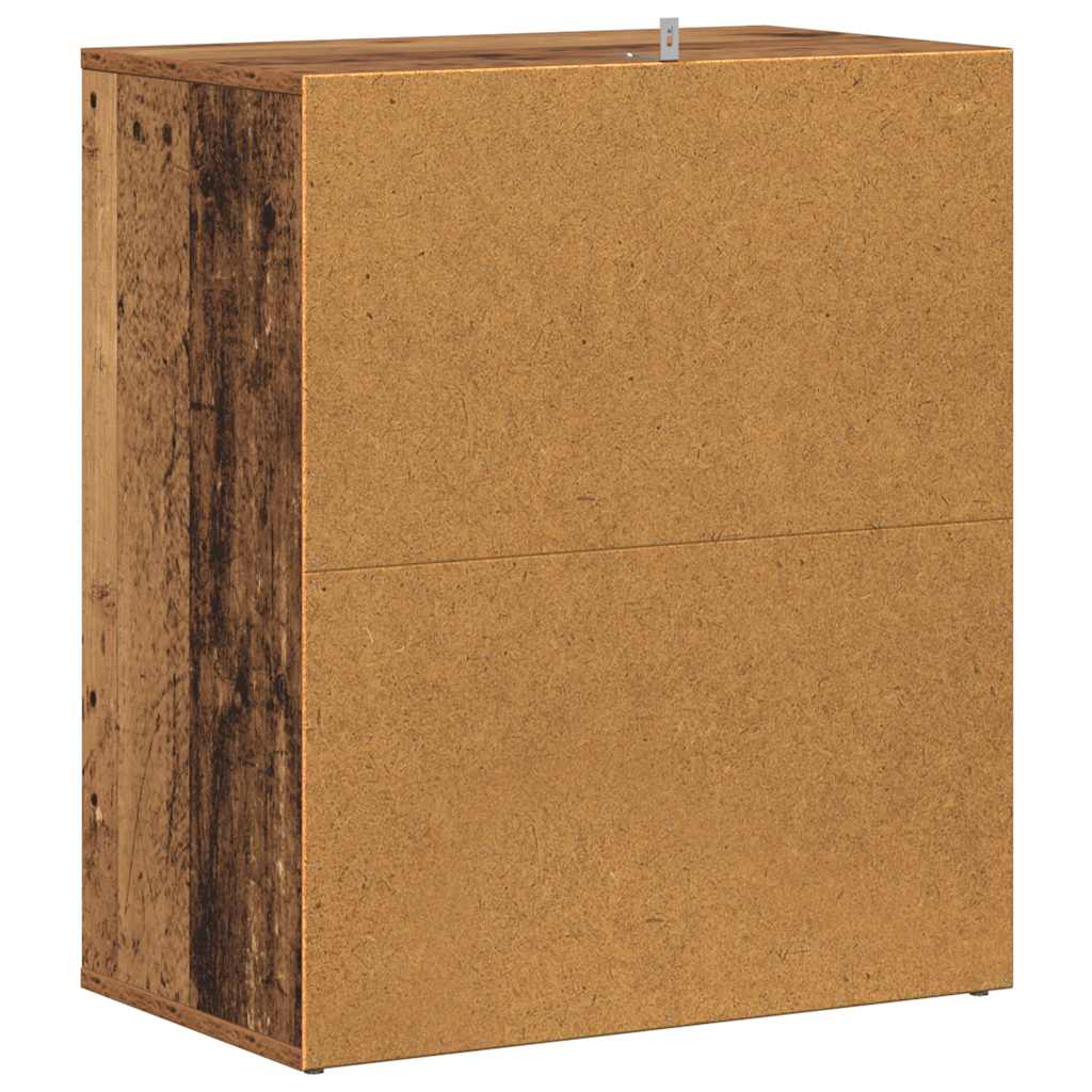 Armoire à chaussures vieux bois 60x35x70 cm bois d'ingénierie - XIOS