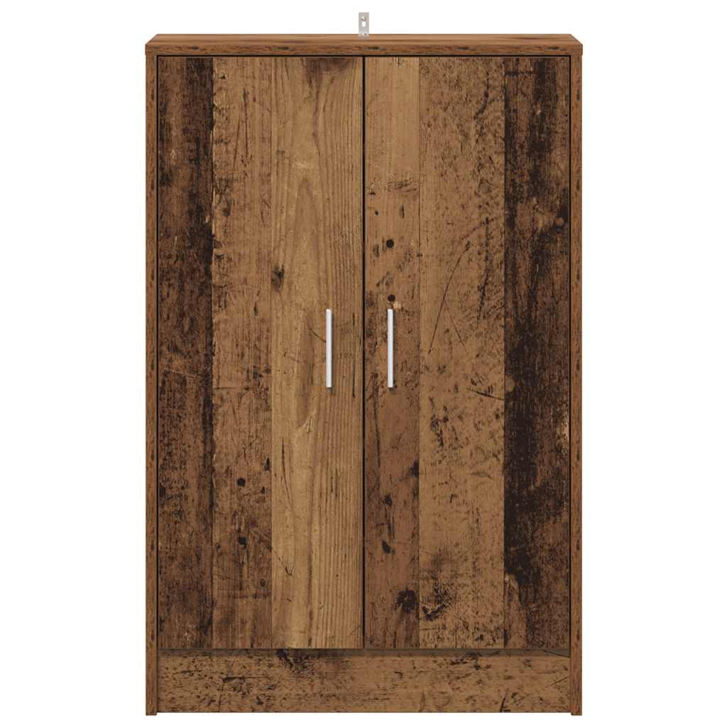 Armoire à chaussures vieux bois 60x35x92 cm bois d'ingénierie - XIOS