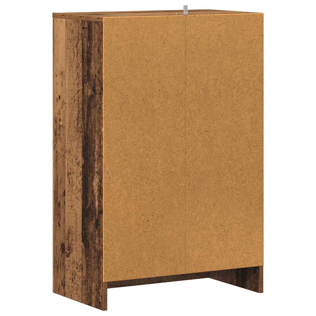 Armoire à chaussures vieux bois 60x35x92 cm bois d'ingénierie - XIOS