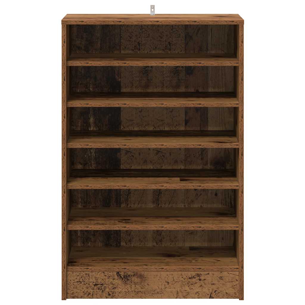 Armoire à chaussures vieux bois 60x35x92 cm bois d'ingénierie - XIOS