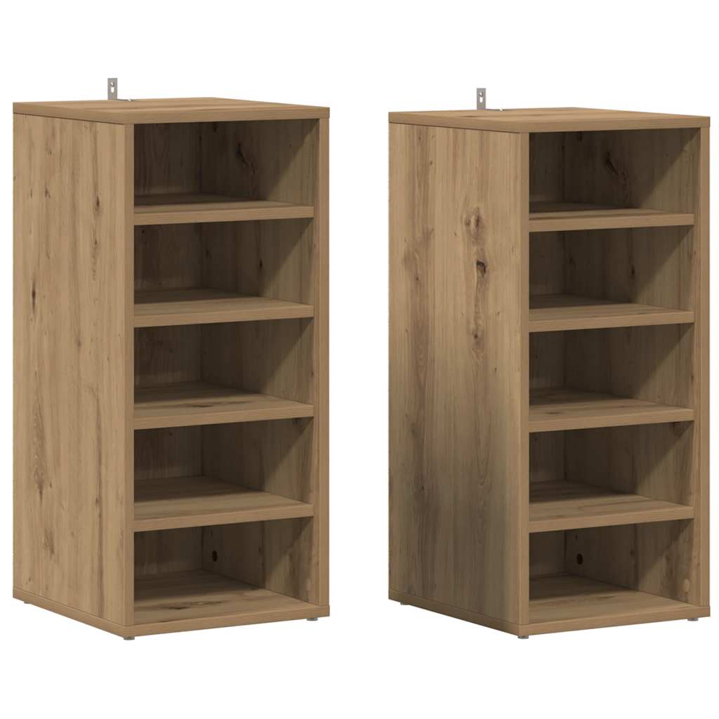 Armoires à chaussures 2 pcs chêne artisanal bois d'ingénierie - XIOS
