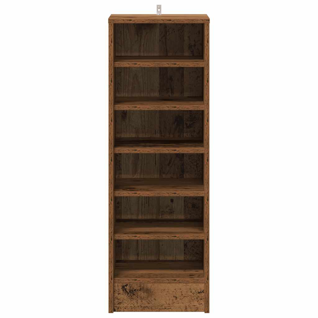 Armoire à chaussures vieux bois 32x35x92 cm bois d'ingénierie - XIOS
