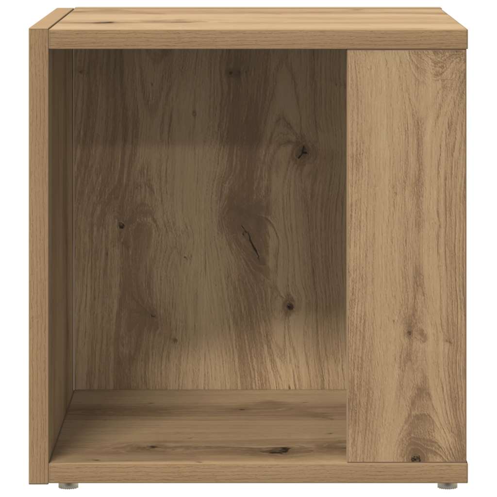 Table d'appoint chêne artisanal 33x33x34 cm bois d'ingénierie - XIOS