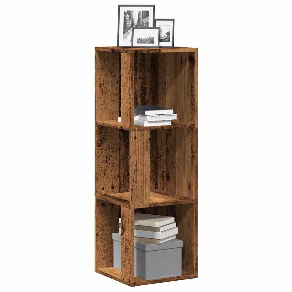 Armoire d'angle vieux bois 33x33x100 cm bois d'ingénierie - XIOS