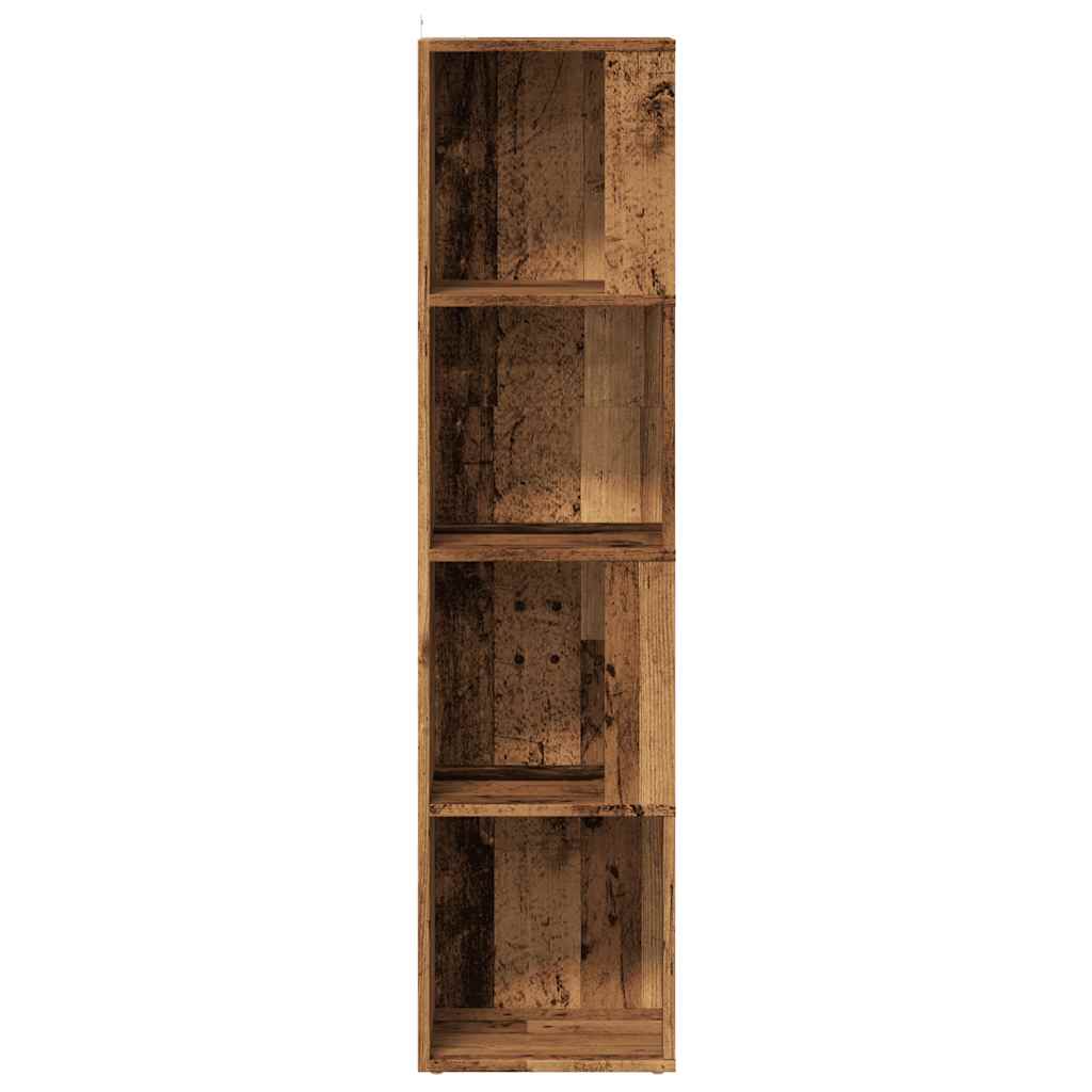 Armoire d'angle vieux bois 33x33x132 cm bois d'ingénierie - XIOS
