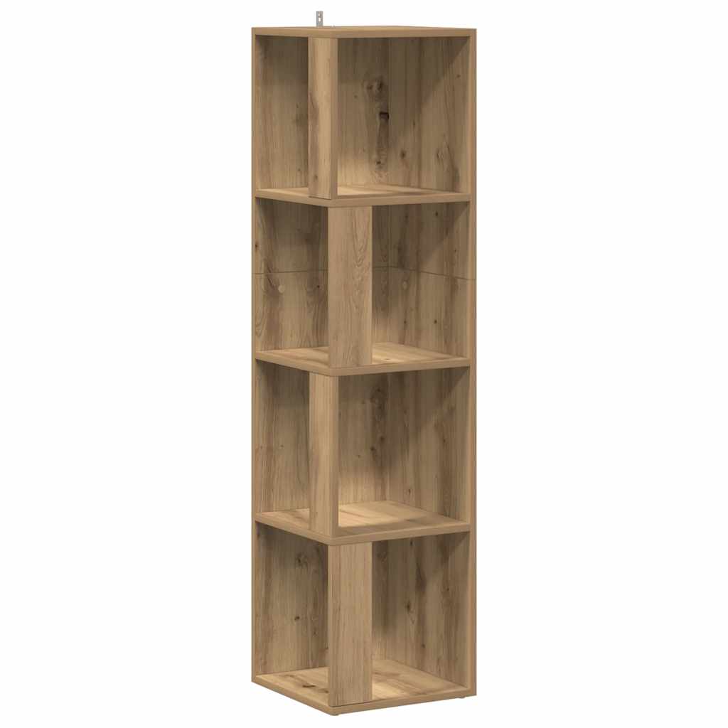 Armoire d'angle chêne artisanal 33x33x132 cm bois d'ingénierie - XIOS